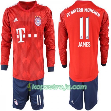 Billiga Fotbollströjor FC Bayern München James Rodriguez 11 Barn Hemma tröja 2018/19 Långärmad